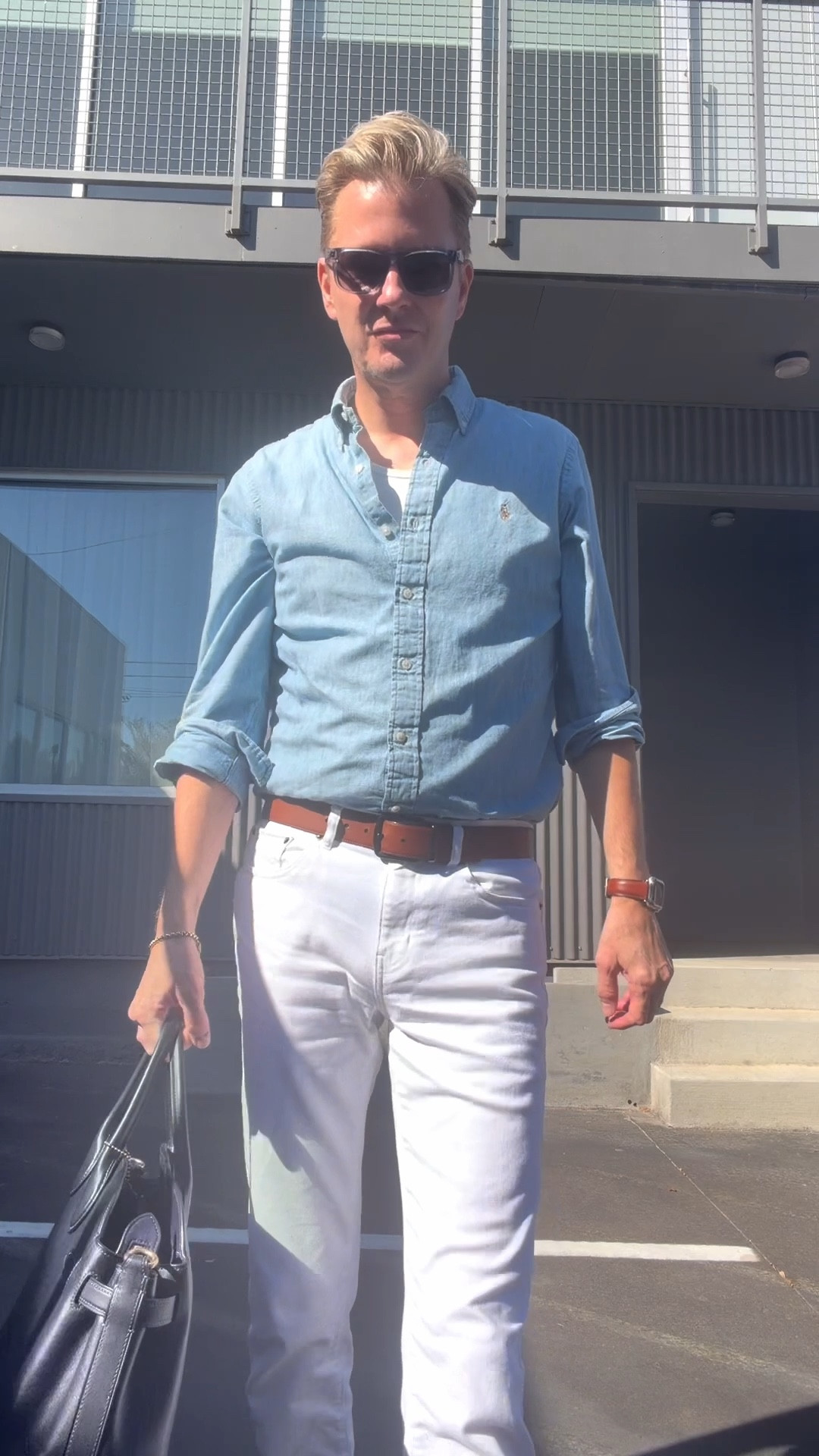 I’ll never ever ever not love light chambray with white jeans.

#LTKMens #LTKOver40