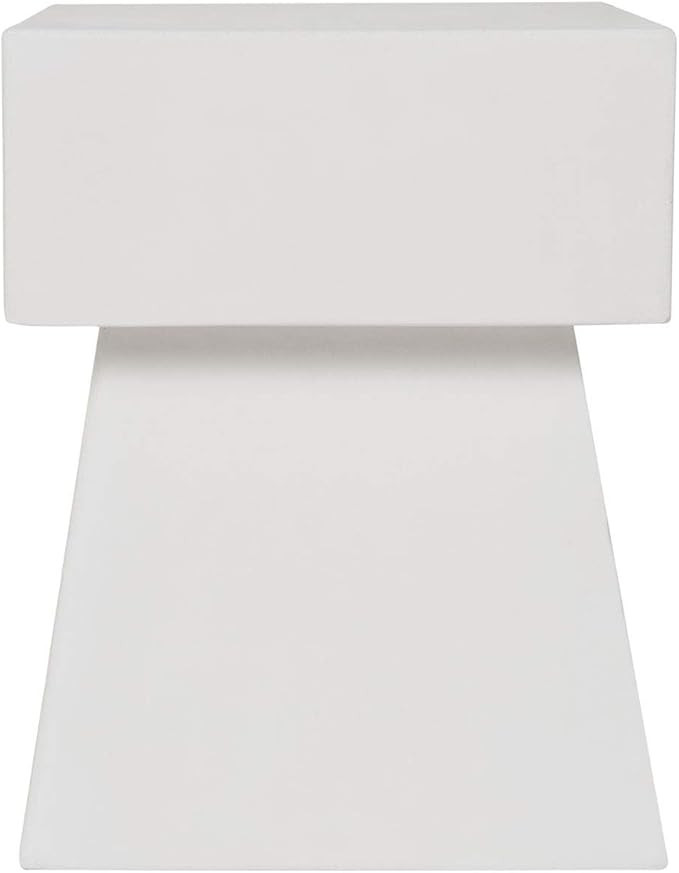SAFAVIEH Outdoor Collection Zen Mushroom Modern Ivory Concrete Accent Table (Fully Assembled) | Amazon (US)