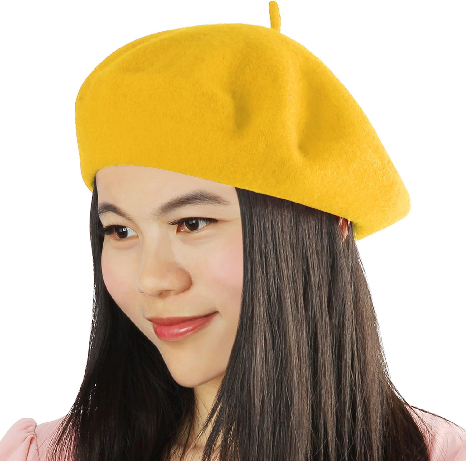 French Beret, Lightweight Casual Classic Solid Color Wool Beret | Amazon (US)