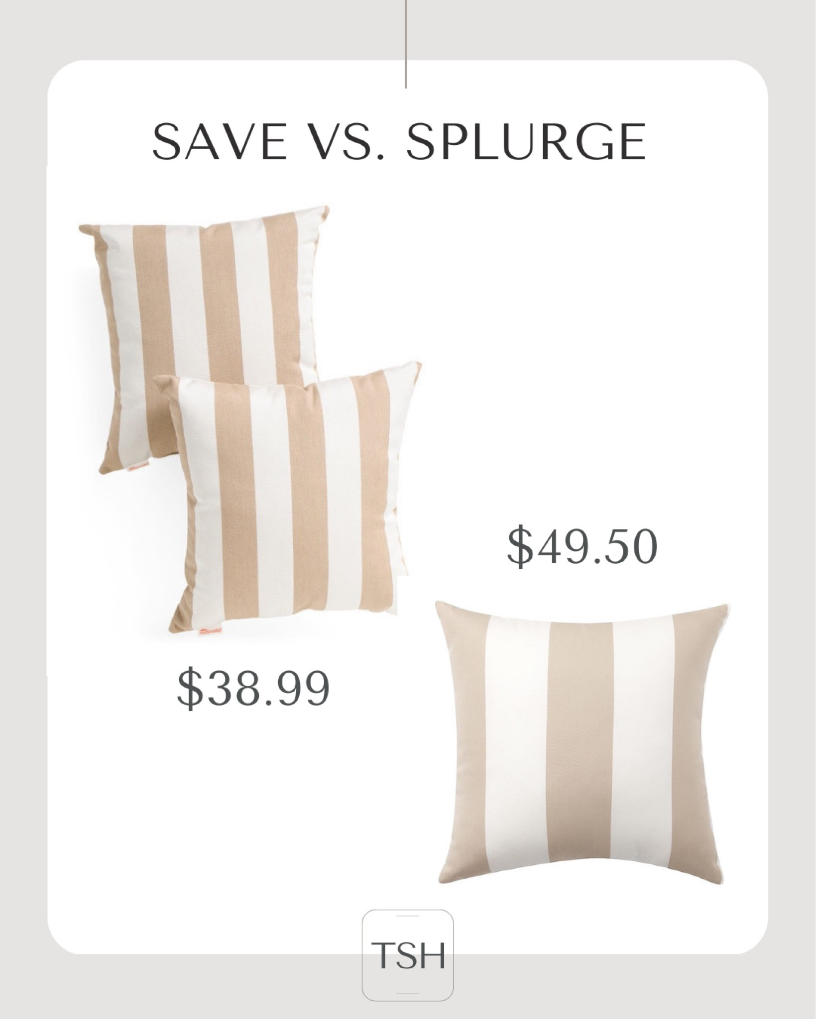 I’m loving both of these outdoor pillows!  The save option is 2 pillows for less than the price of 1 splurge!!

Outdoor 
Patio
Outdoor pillows

#LTKsalealert #LTKunder50 #LTKhome