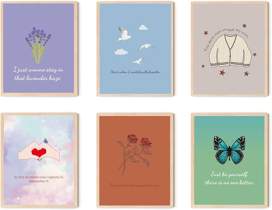 Taylor Poster for Walls, Taylor Music Inspired Posters, Eras Album Wall Art for Fans Gifts, Vinta... | Amazon (US)