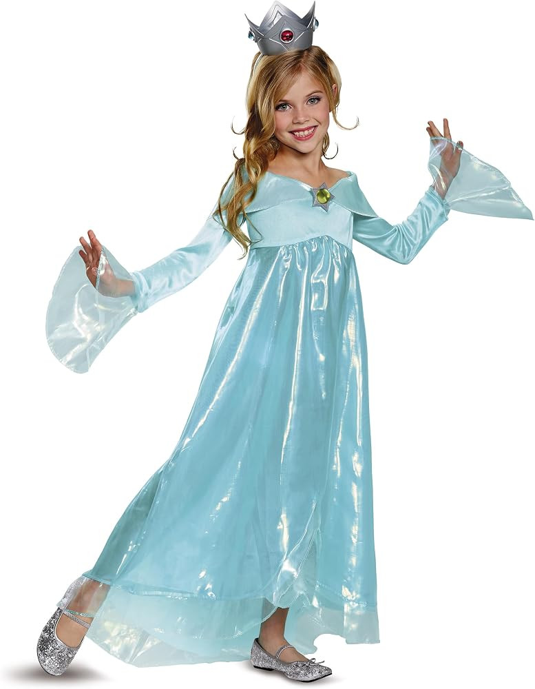 Disguise Super Mario Bros Rosalina Costume, Official Nintendo Halloween Dress Up Outfit with Crow... | Amazon (US)