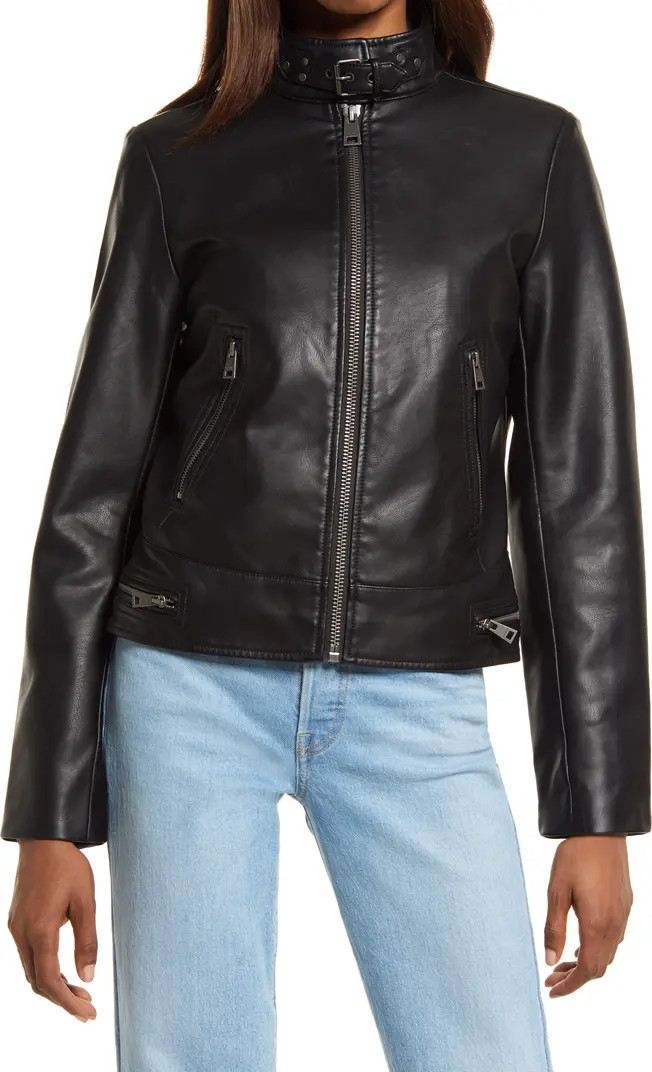 Women's Faux Leather Racer Jacket | Nordstrom