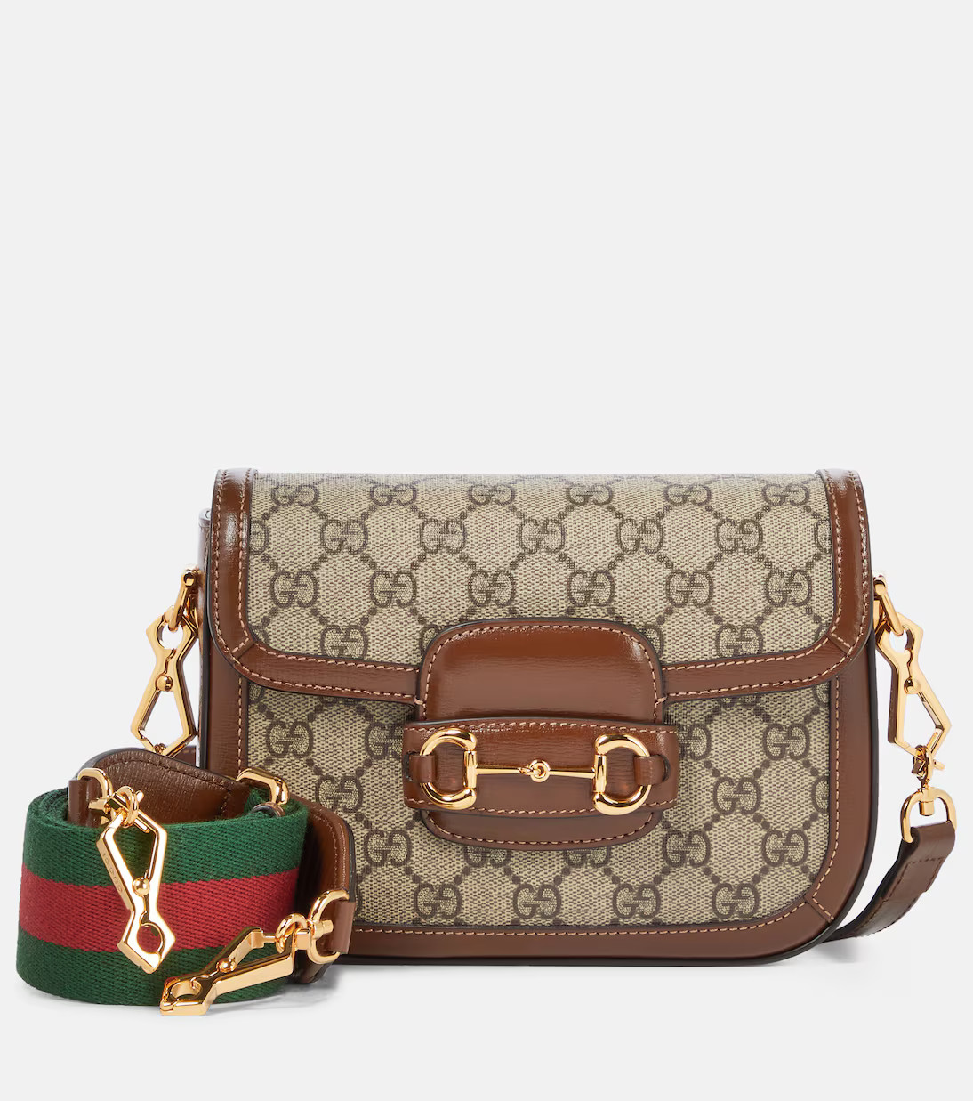 Gucci Horsebit 1955 Mini leather-trimmed shoulder bag | Mytheresa (DACH)