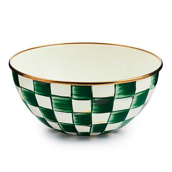 Emerald Check Small Everyday Bowl | MacKenzie-Childs