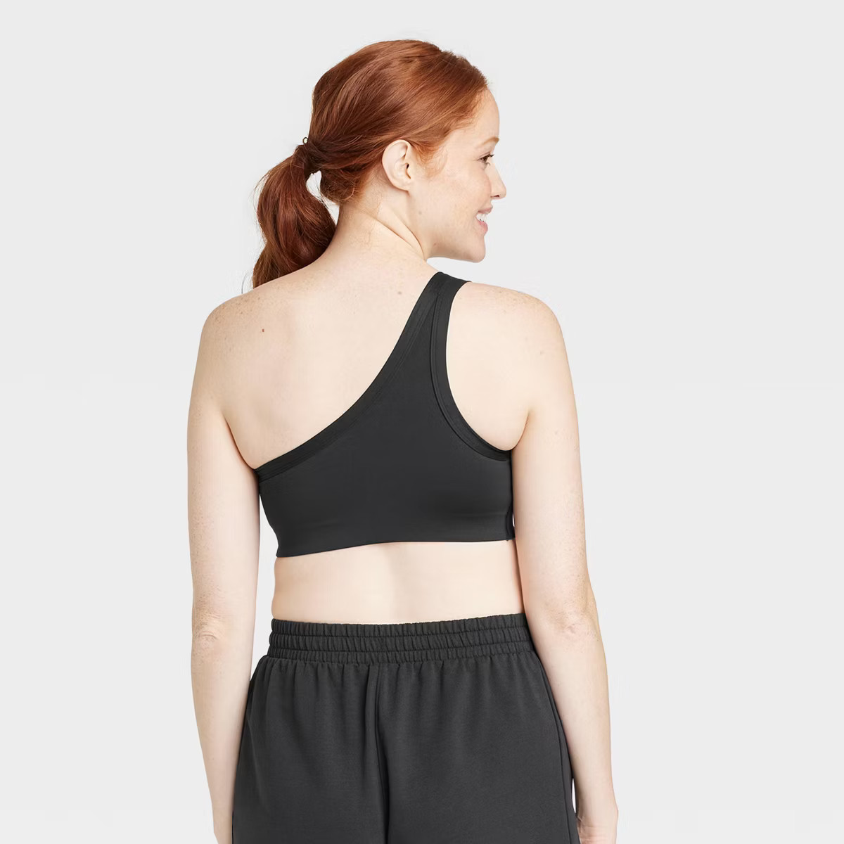 Women's Light Support Brushed Sculpt Asymmetrical Sports Bra - All in Motion™ | Target