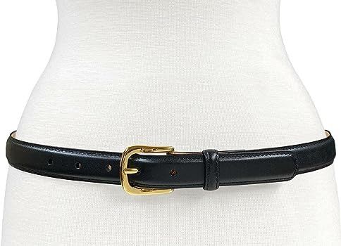 Italian Calfskin Dress Belt Gold Buckle 1-3/8''(35mm) Wide, 1"(25mm) Wide, Multi-Style Options | Amazon (US)