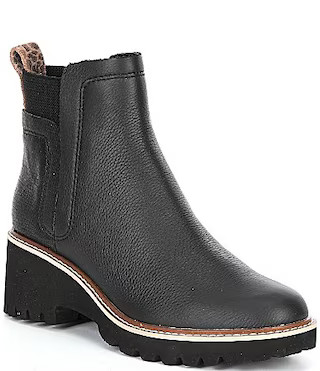 Dolce Vita Huey H2O Water-Resistant Leather Lug Sole Booties - 9.5 | Dillard's