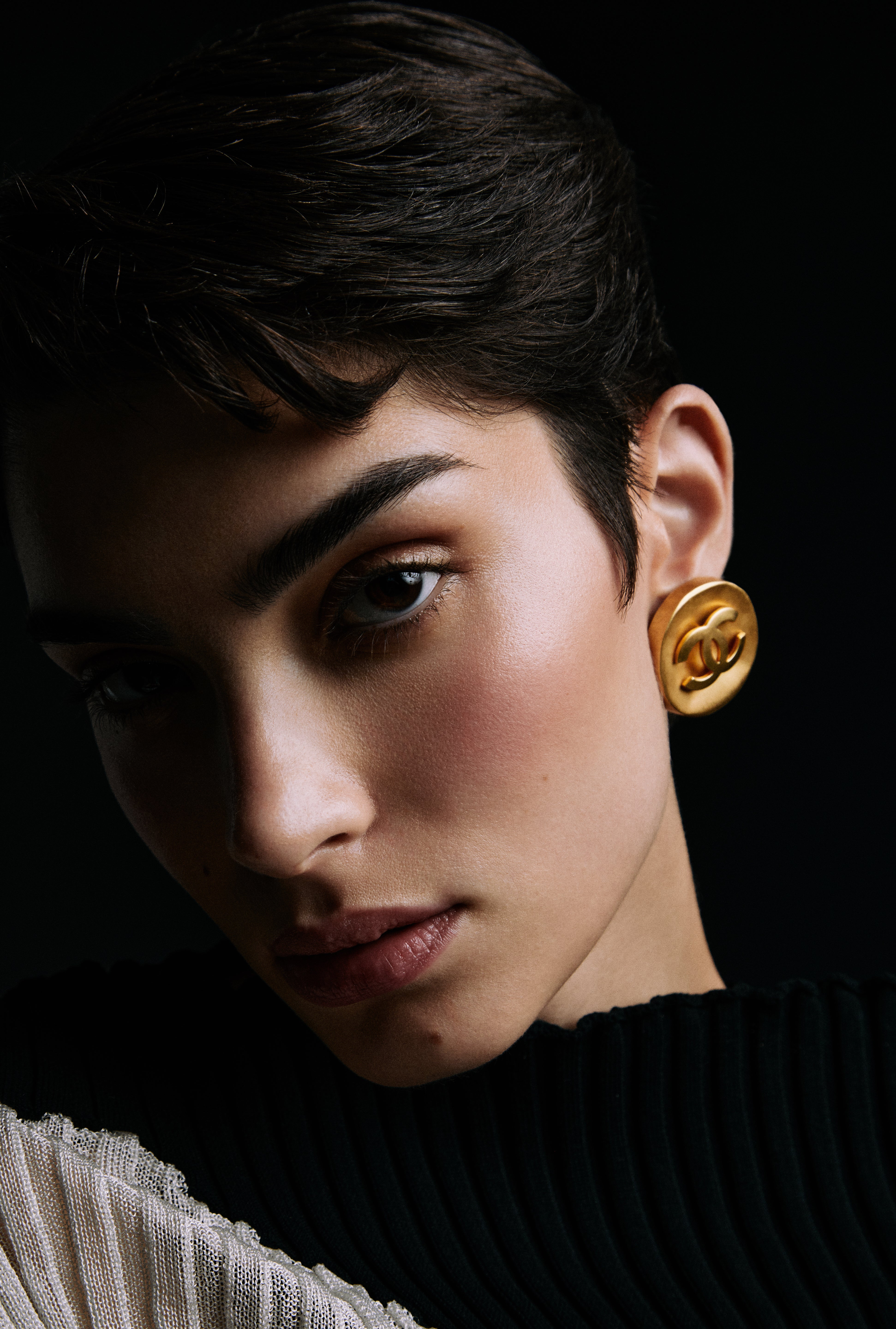 1993 Vintage Chanel Logo Clip-On Earrings | Susan Caplan