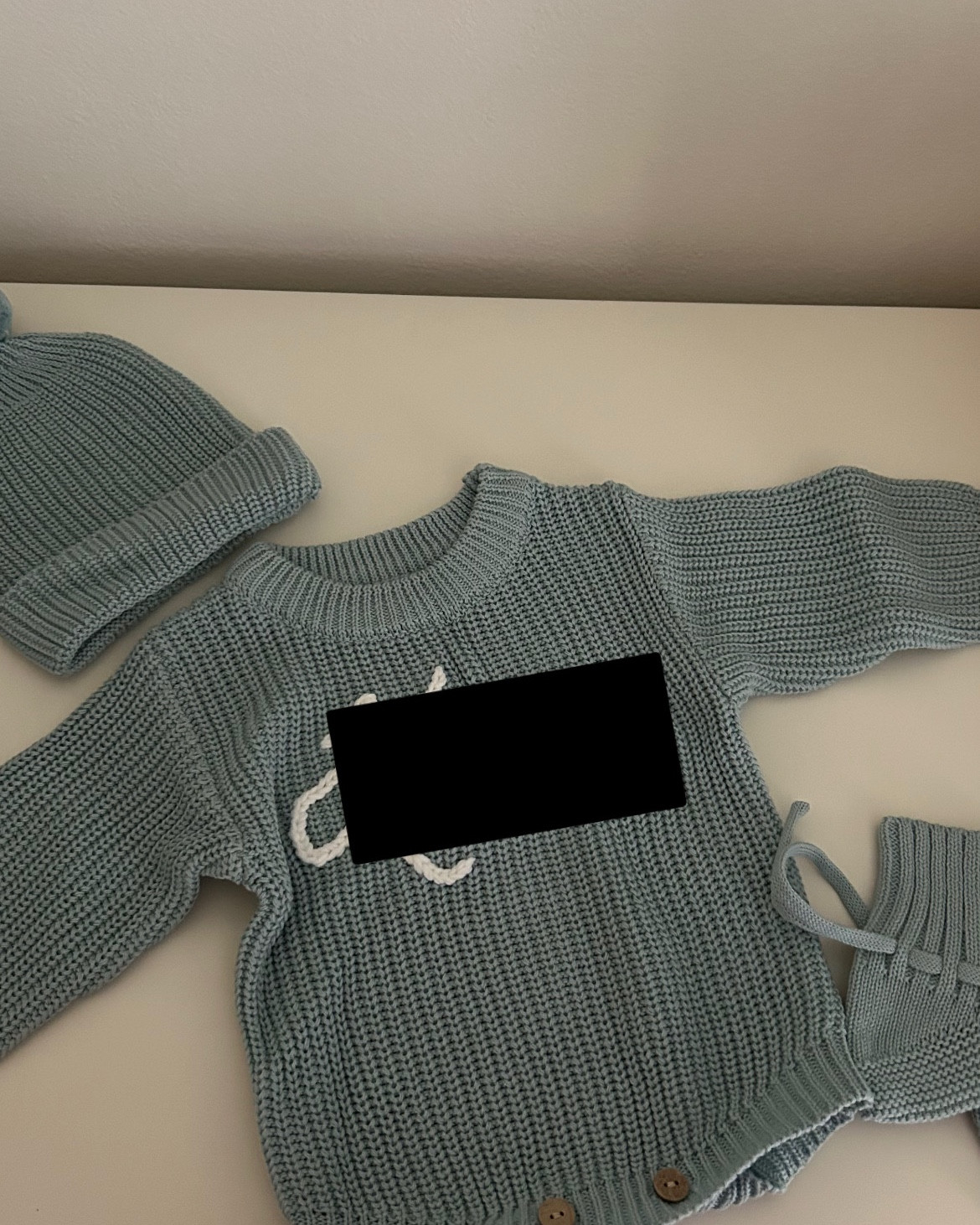 Not sharing his info on socials so blocking out his name but here is where I found baby boy’s birth announcement outfit and birth announcement name plate 🩵☺️


#ltkmom 