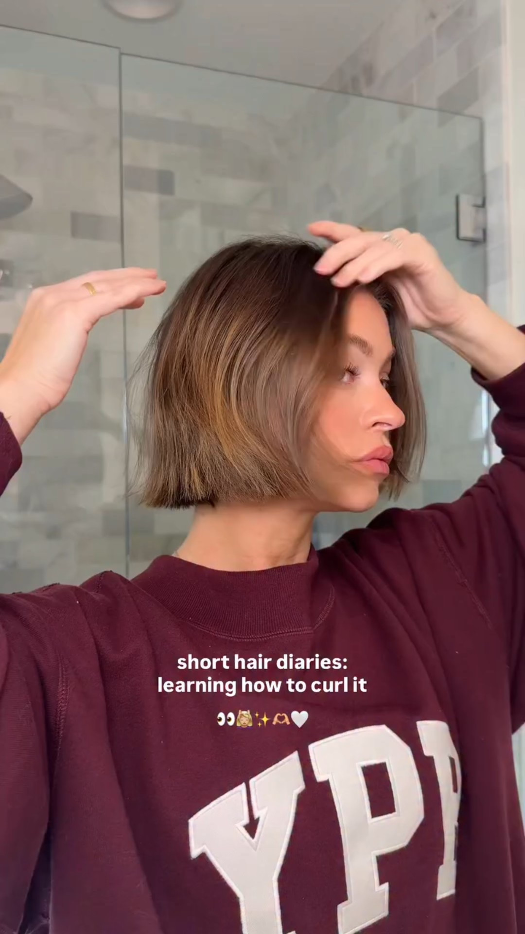now that I’ve chopped my hair off, need to learn how to style it!! Come on this journey with me 🤭💆🏼‍♀️✨ #shorthair #bobhairstyles #bobhair