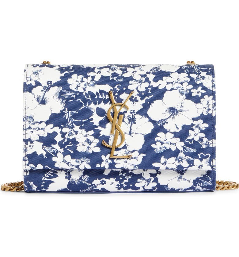 Saint Laurent Small Kate Tropical Floral Print Canvas Crossbody Bag | Nordstrom | Nordstrom