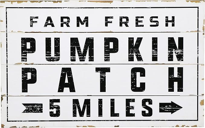 Pumpkin Patch Shiplap Wood Sign 15 x 24" | Fall Decor | Seasonal Wall Art | Autumn Signs | Living... | Amazon (US)