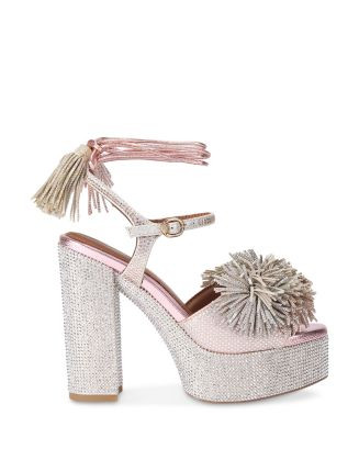 Women's Pom Pom Ankle Tie Platform Sandals | Bloomingdale's (US)