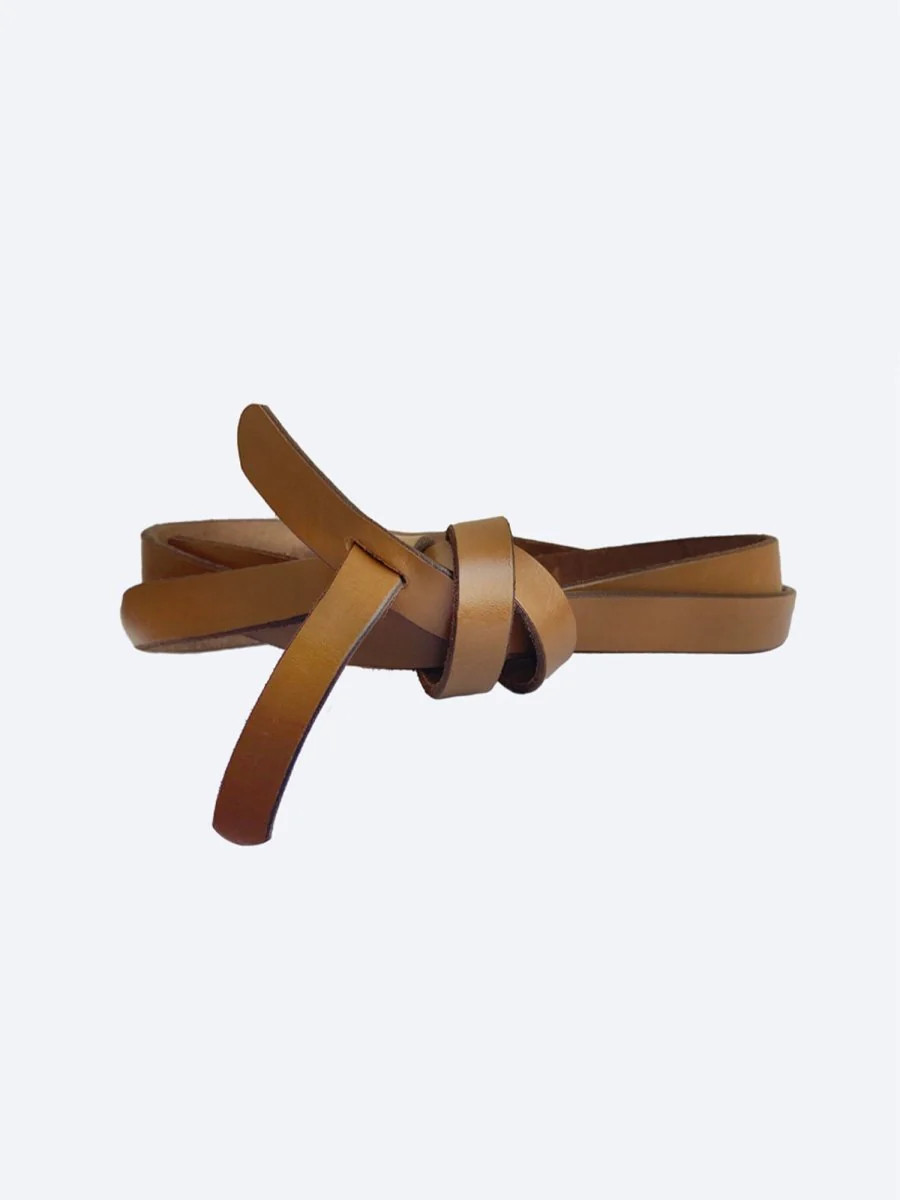 Chic Leather Bridle Wrap Belt in Brown - Brochu Walker | Brochu Walker