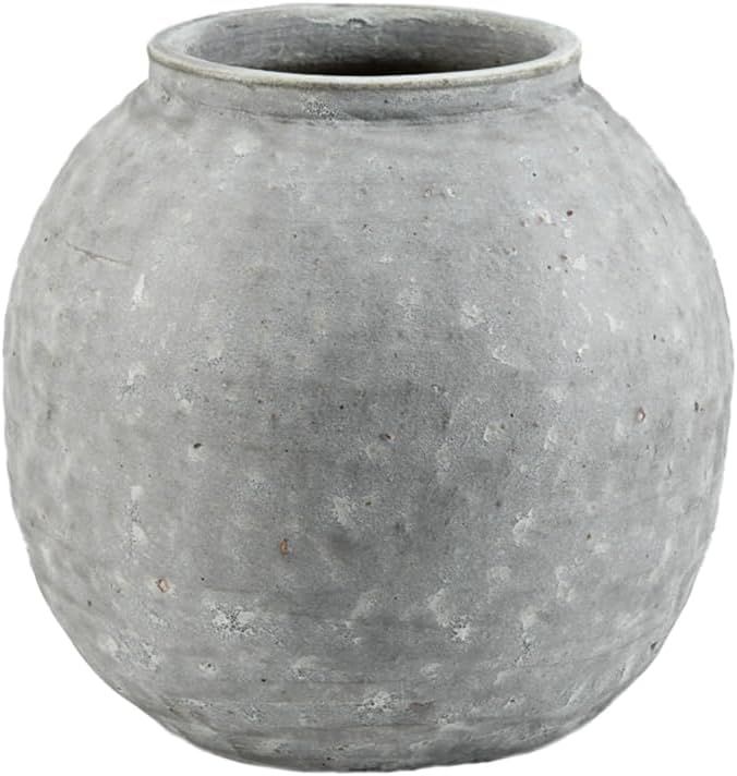 Serene Spaces Living Antique Ashen Orb Cement Vase, Grey Concrete Floral Vase, Home, Office Decor... | Amazon (US)