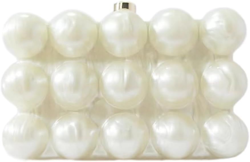 Acrylic Bubble Bag Luxury Marble Clutch Evening Purses for Women Glitter Handbag for Wedding Part... | Amazon (US)