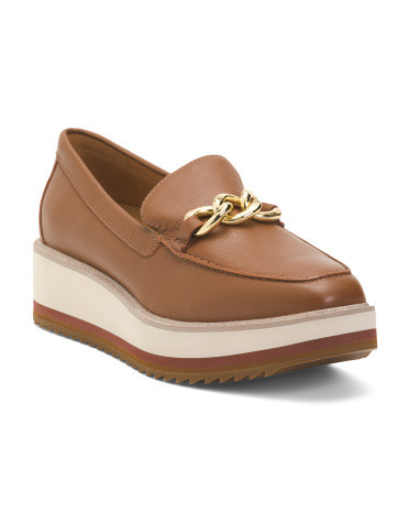 Leather Gracelyn Chain Loafers | TJ Maxx