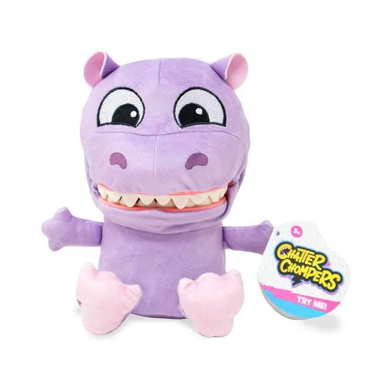 Chatter Choppers Hippo Plush 6.5", Interactive Collectible Toy, Funny Sound Effects, Ages 3+ | Walmart (US)