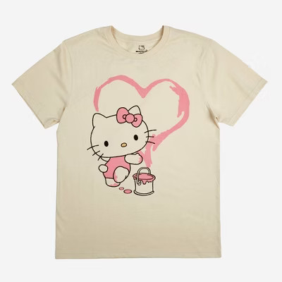 Men's Sanrio Hello Kitty Short Sleeve Crewneck T-Shirt - Pink | Target