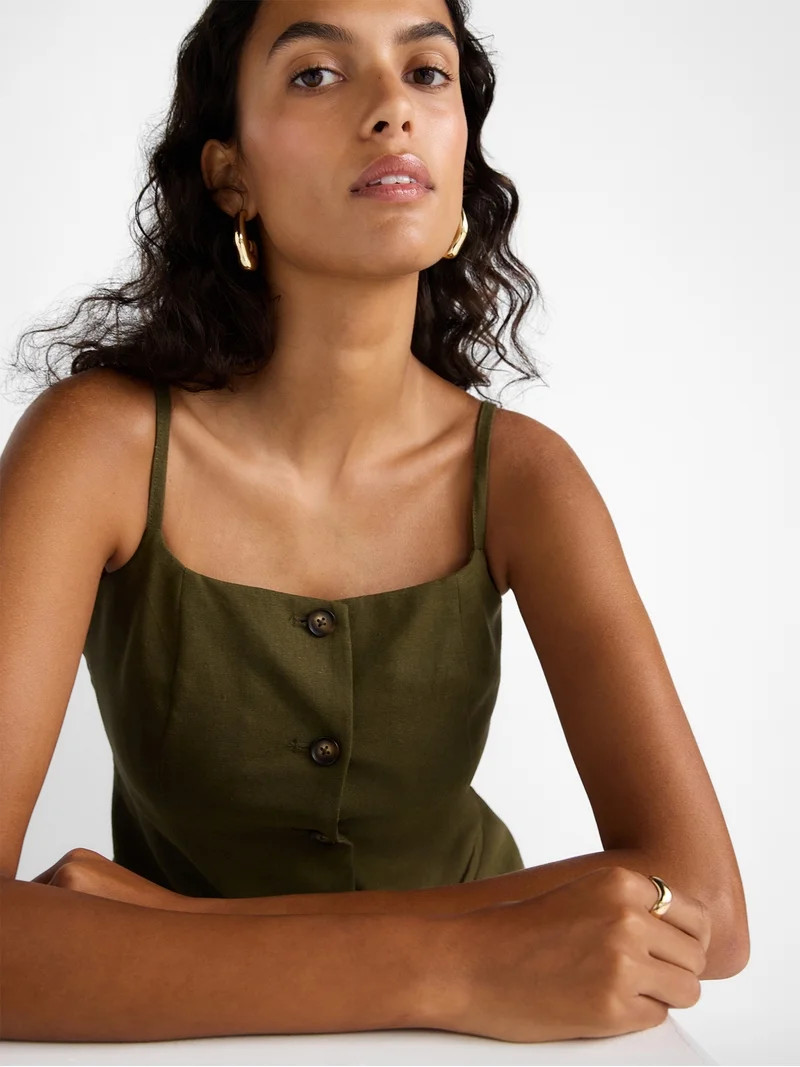 Scoop Women\u2019s Linen Blend Vest, Sizes XS-XL - Walmart.com | Walmart (US)