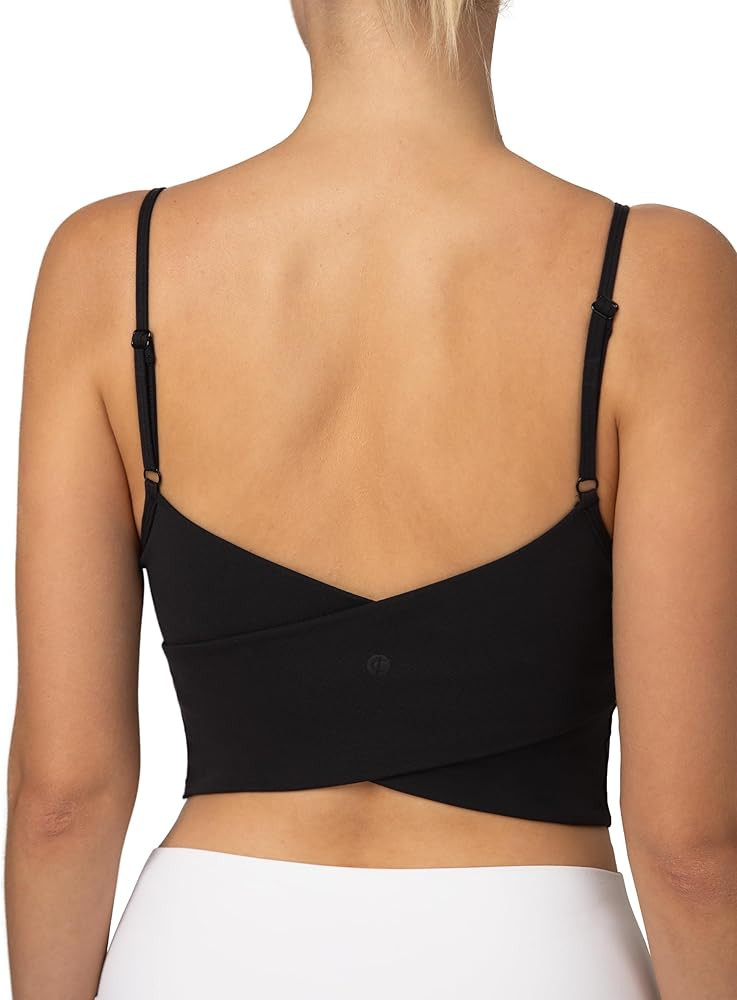 Colorfulkoala Women's Dreamlux Crop Tank Tops with Built in Bra Adjustable Spaghetti Strap Workou... | Amazon (US)