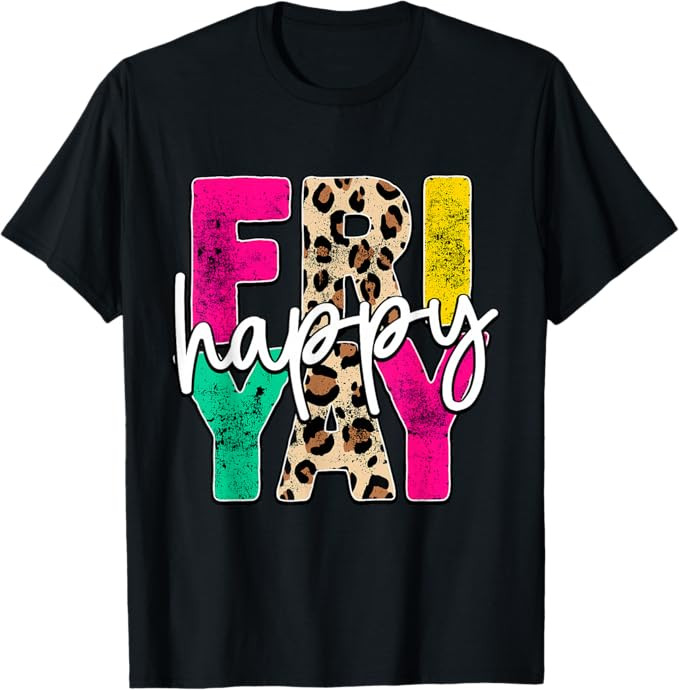 Happy Friyay Teacher Shirt Cute Teacher Fashion Fri-Yay T-Shirt | Amazon (US)