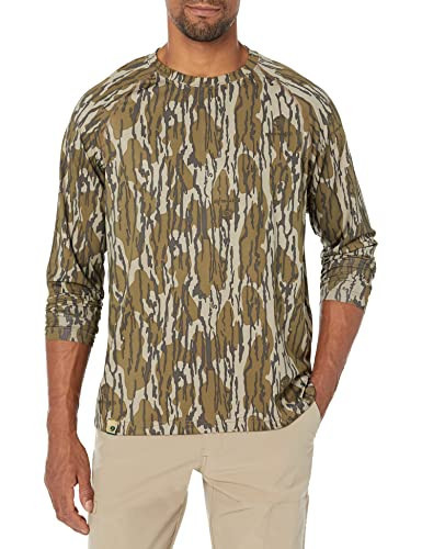 Mossy Oak Standard Camo Hunting Shirts for Men Long Sleeve, Original Bottomland, Large | Amazon (US)