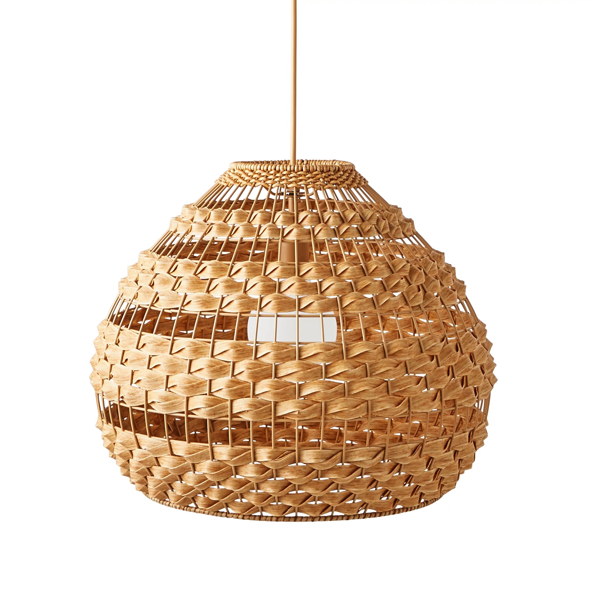 Better Homes & Gardens Natural Battery-Operated Large Hive Pendant Light by Dave & Jenny Marrs | Walmart (US)