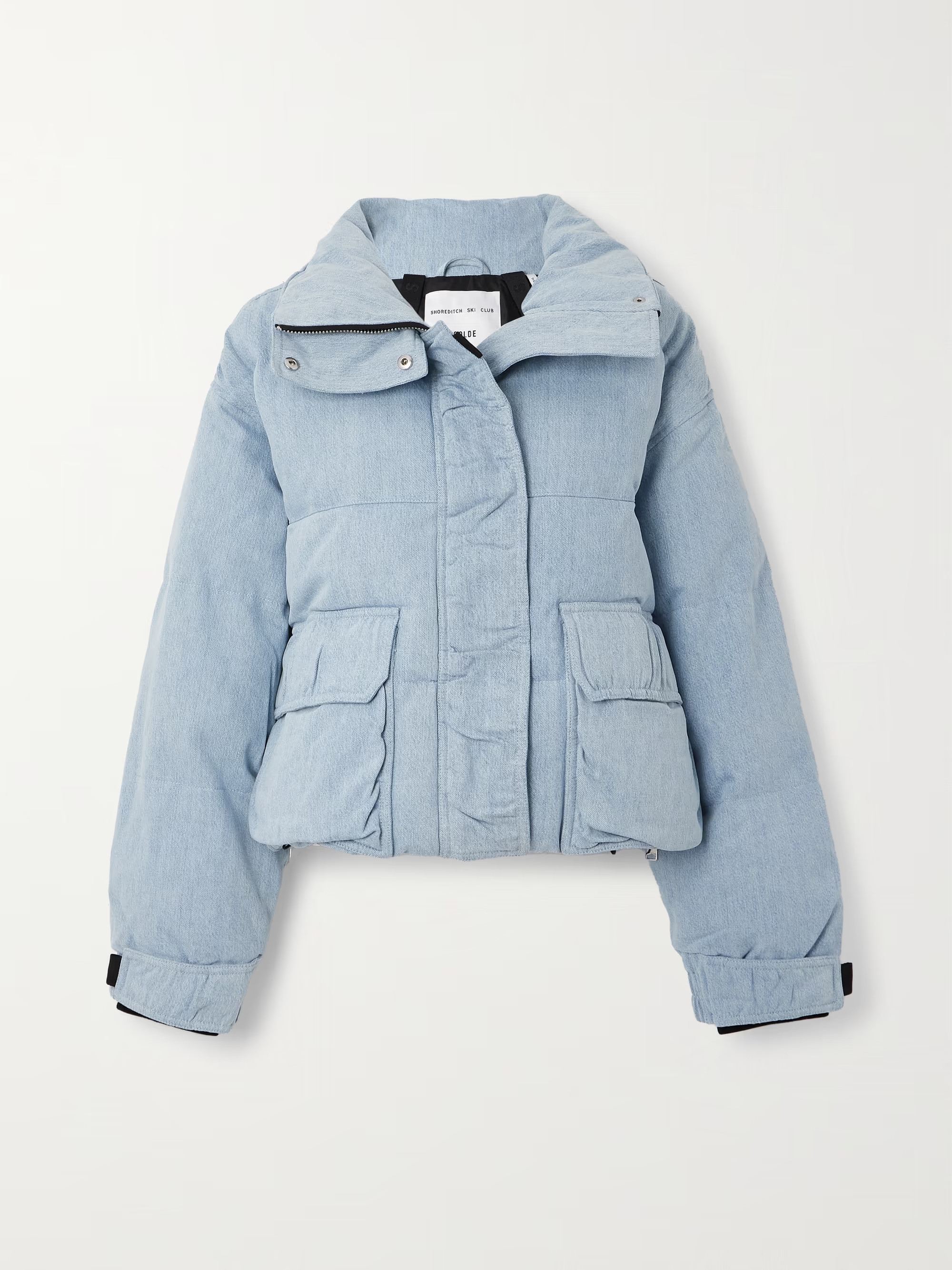 + NET SUSTAIN + Shoreditch Ski Club Nova quilted padded organic denim jacket | NET-A-PORTER (US)