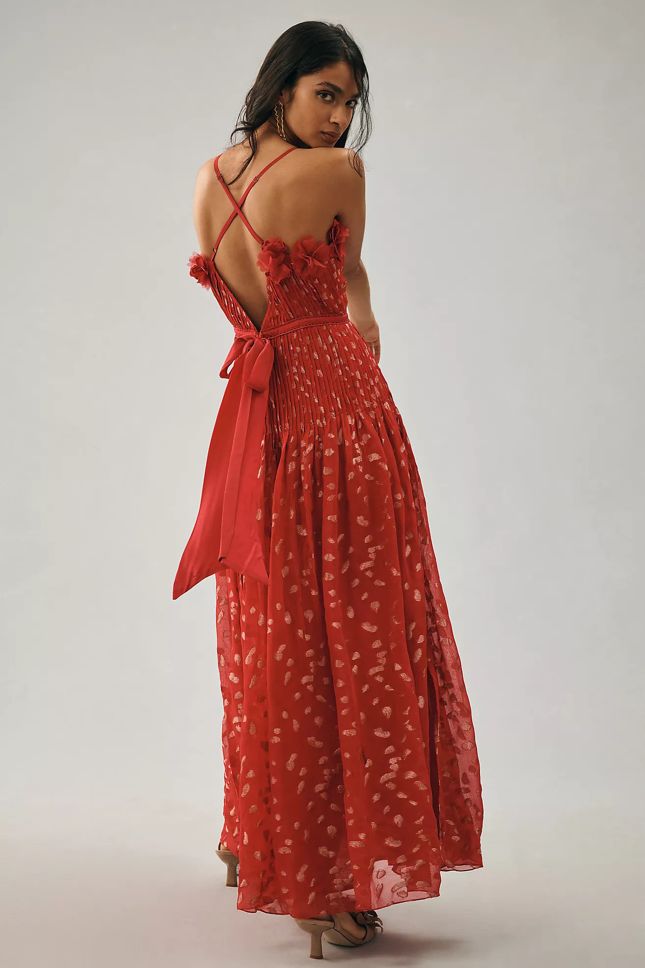 Bhanuni Sheer Appliqué Dress | Anthropologie (US)