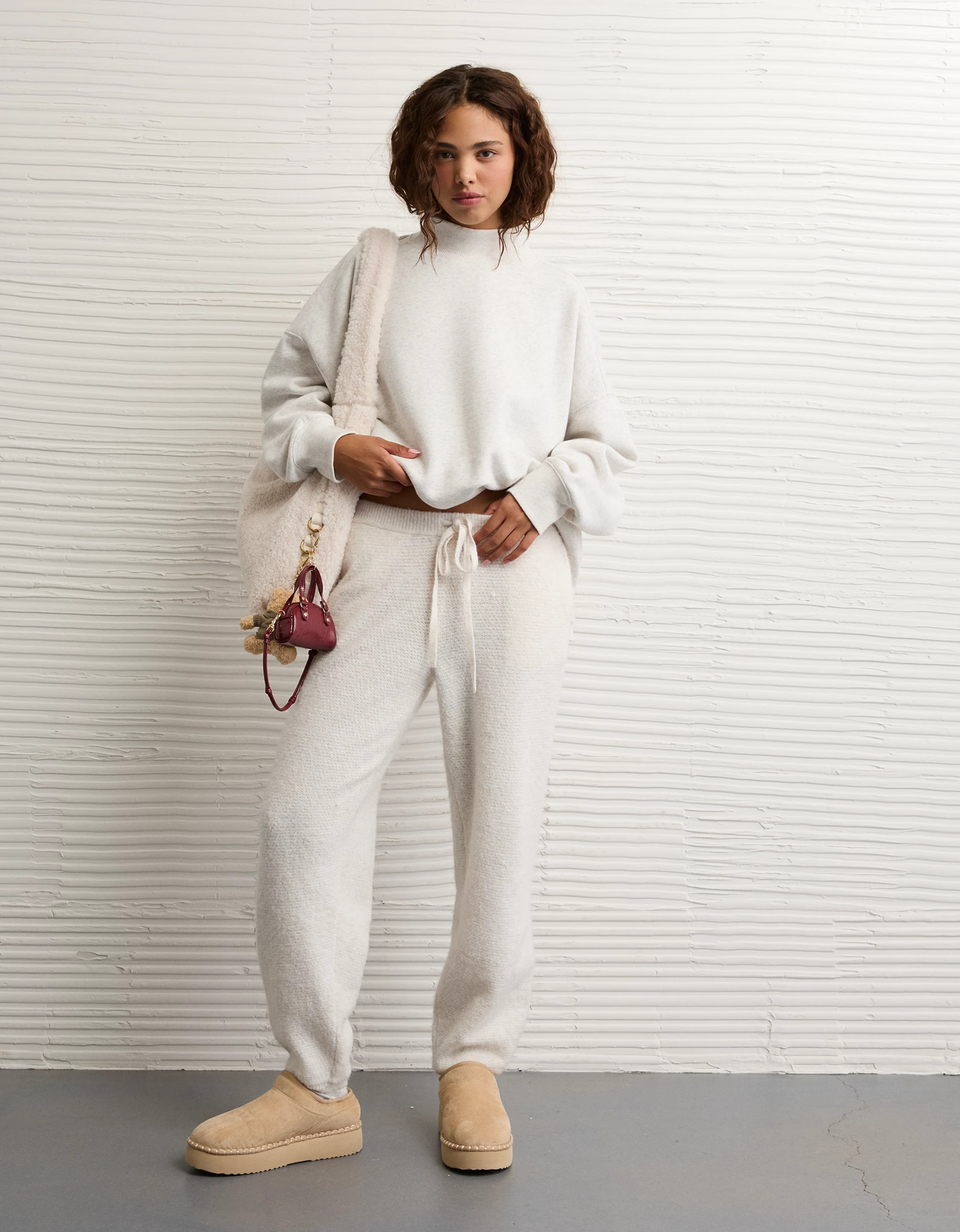 AE Everyday Luxe Mock Neck Sweatshirt | American Eagle Outfitters (US & CA)