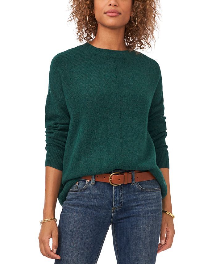 Vince Camuto Long Sleeve Extend Shoulder Sweater  & Reviews - Sweaters - Women - Macy's | Macys (US)