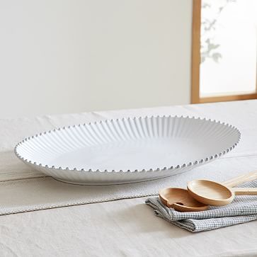 Pearl White Oval Platters | West Elm (US)