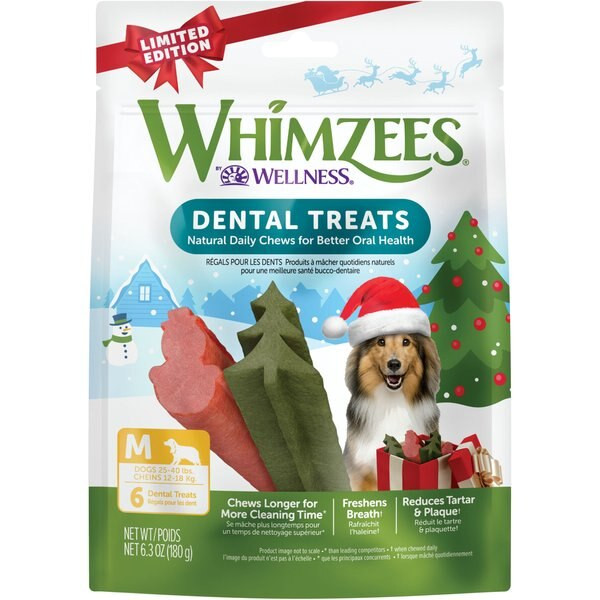 WHIMZEES by Wellness Holiday Dental Chews Natural Grain-Free Dental Dog Treats | Chewy.com