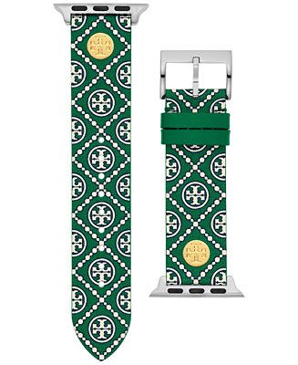 Tory Burch Women's Green Medallion Print Band For Apple Watch® Leather Strap 38mm/40mm & Reviews... | Macys (US)