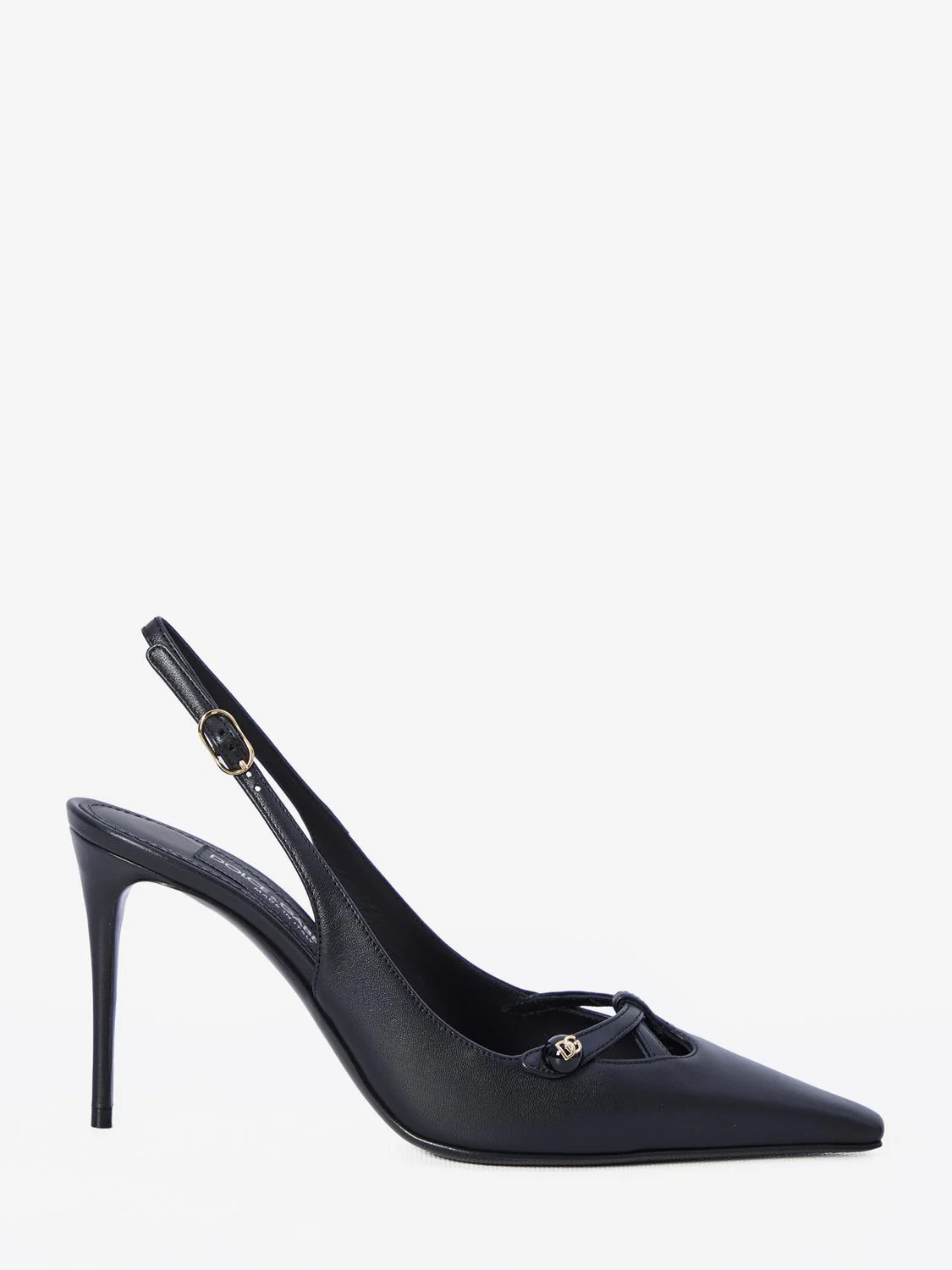 Dolce & Gabbana Women's Leather Slingback DÃ©colletÃ© Pumps in Black | Size 37 | CG0823A1953 | LOZURI