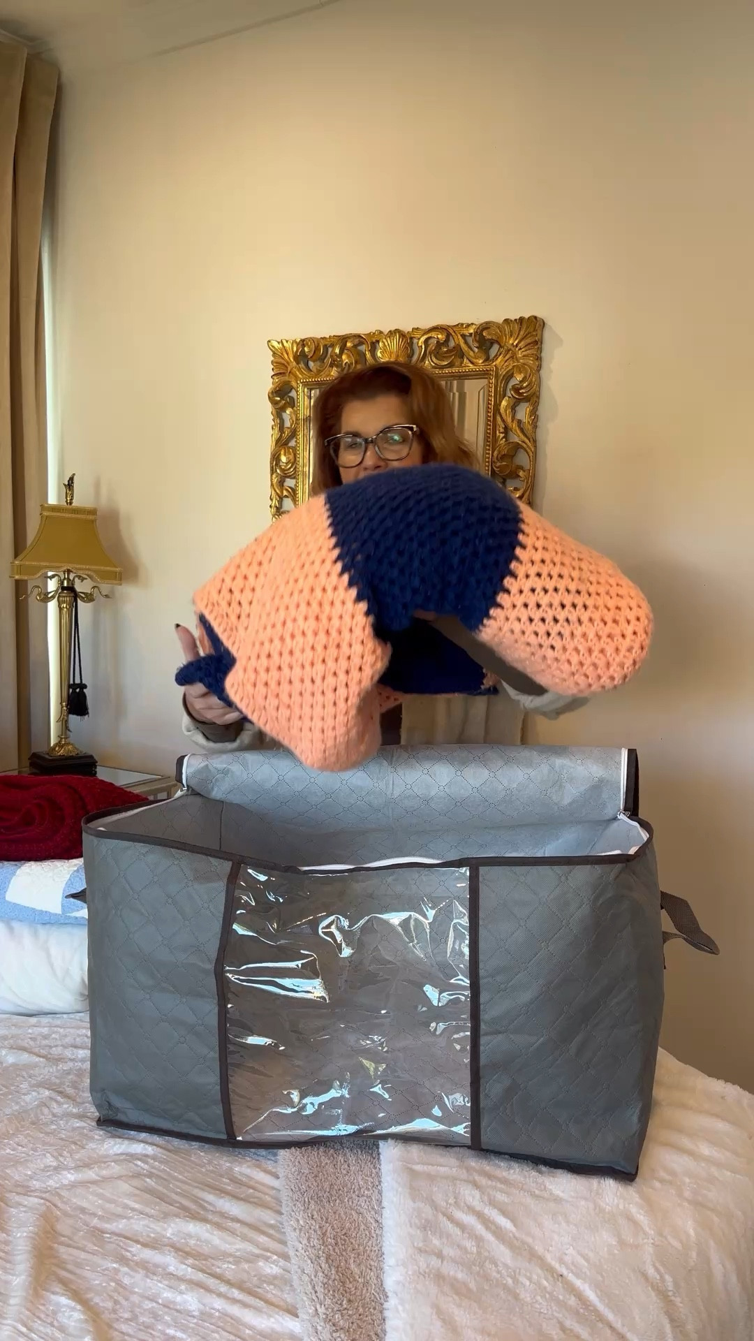 Home storage solution I have used this large storage, and organizing bag for a couple of years now they are great for blankets organizing and storing your seasonal clothing, storing pillow sheets and so much more!

#storagehacks
#homeorganization 

 #LTKHome