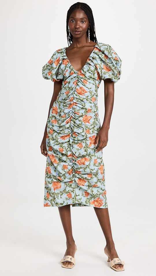 Camelia Peonia Atardecer Midi Dress | Shopbop