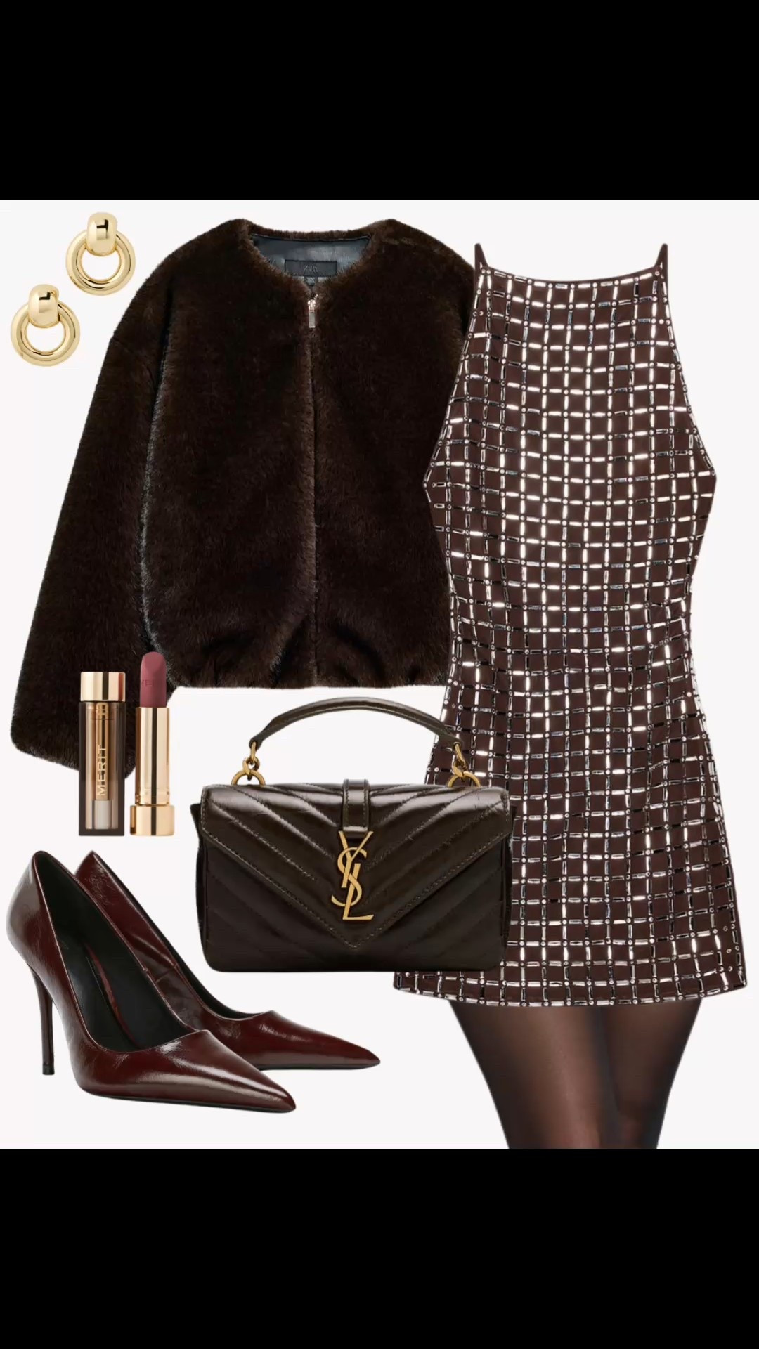A holiday party outfit with faux fur jacket, sequin dress, heels, top handle bag 🤎

#LTKHoliday #LTKSaleAlert #LTKCyberWeek