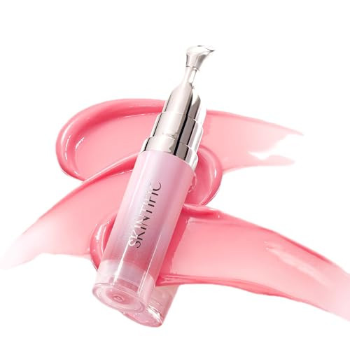 SKINTIFIC Peptide Brightening Lip Serum(01U Baby Pink-Update), Hydrating & Plumping Tinted Lip Gloss, Moisturizing Lip Balm with Polypeptides & Squalane for Glossy Sheer, Less Sweet | Amazon (US)