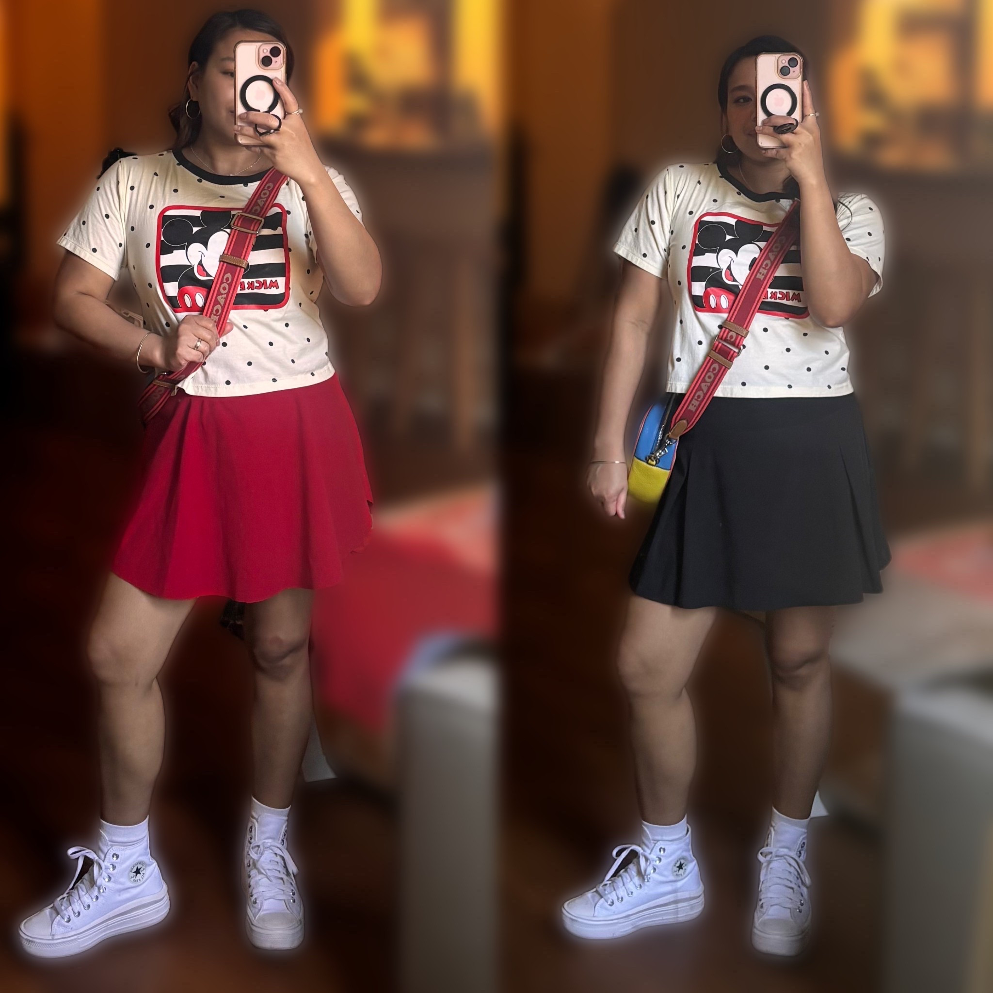 Red ❤️ or Black 🖤 for a Disney day?

I almost wore the red skort, but I ended up choosing the black one so that my crossbody red strap pops more. I love how it balances the outfit while still keeping the Disney vibe.

Which one would you pick? ✨

#LTKootd #LTKTravel