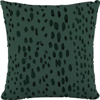 Click for more info about 18" Decorative Pillow, Emerald Leopard Linen - Decorative Pillows & Throws | Maisonette