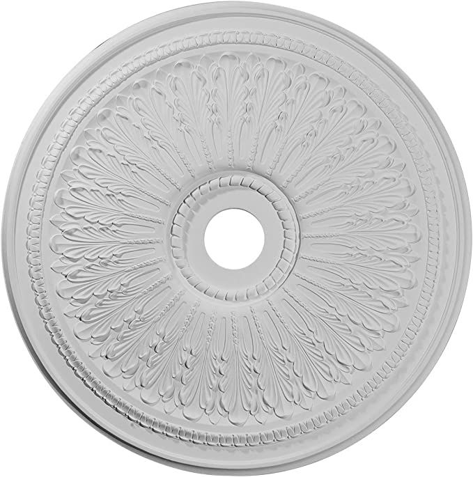 Ekena Millwork CM29OA Oakleaf Ceiling Medallion, 29 1/8"OD x 3 5/8"ID x 1"P, Factory Primed - Dec... | Amazon (US)