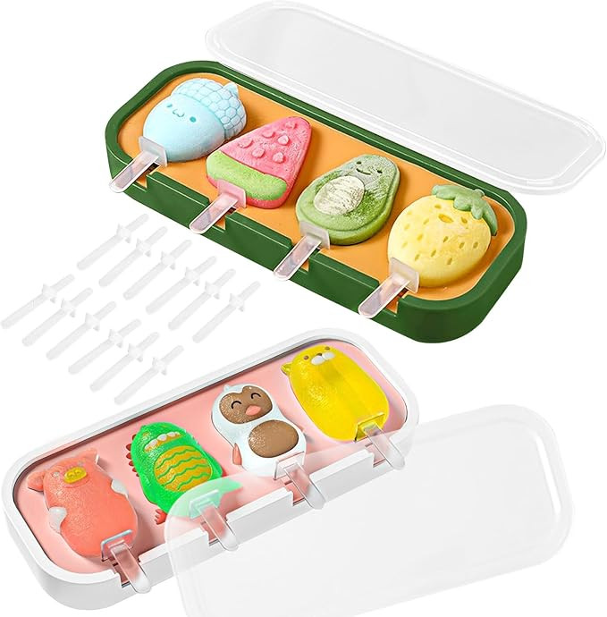 Popsicles Molds, Small Silicone Popsicle Molds for Kids, Mini Ice Pop Cream Mold, Homemade Ice Po... | Amazon (US)