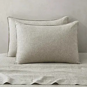 ATLINIA 100% Linen Pillowcases Set of 2, Standard Size 20" x 26" Pillow Case, Linen Pillow Sham | Amazon (US)