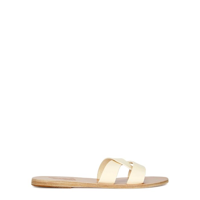 Ancient Greek Sandals Desmos Cream Leather Sliders | Harvey Nichols (Global)