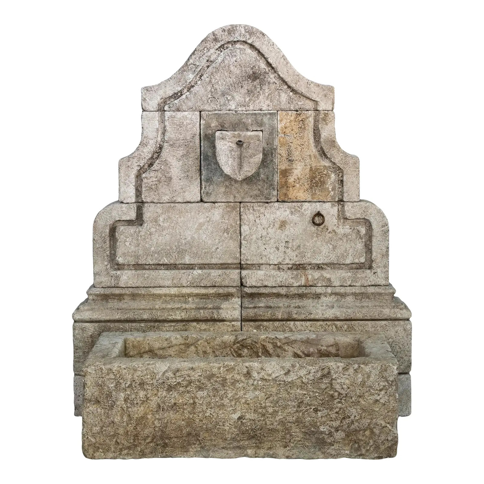 Antique Reclaimed Old Limestone Wall Fountain | Chairish