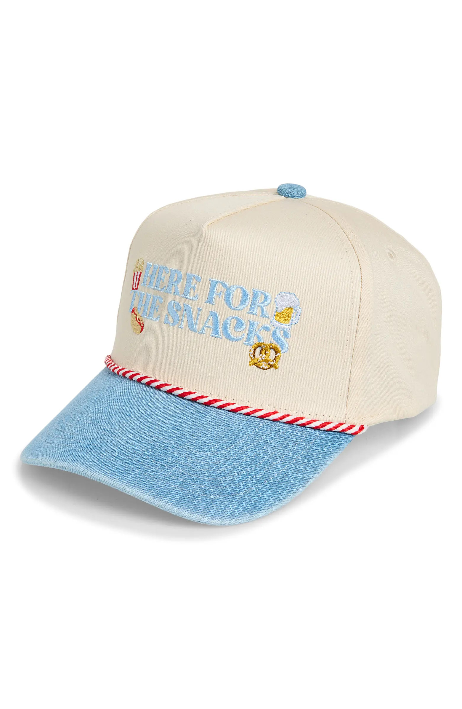 Here For The Snacks Snapback Baseball Cap | Nordstrom