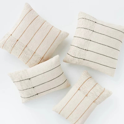 Textured Asymmetric Striped Throw Pillow -Threshold™ designed with Studio McGee | Target